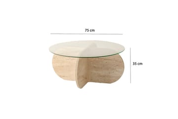 Bengul Soffbord 75 cm - Beige - Möbler - Vardagsrum - Soffbord & vardagsrumsbord - Soffbord