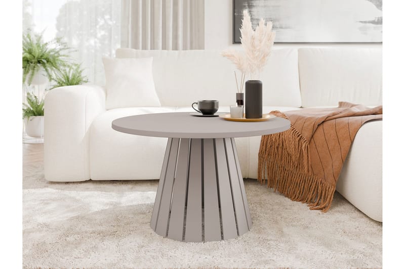 Berber 75 cm Runt Soffbord i Ljust Trä - Taupe - Möbler - Vardagsrum - Soffbord & vardagsrumsbord - Soffbord
