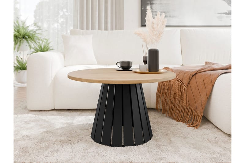 Berber Soffbord 75 cm - Svart/Brun - Möbler - Vardagsrum - Soffbord & vardagsrumsbord - Soffbord