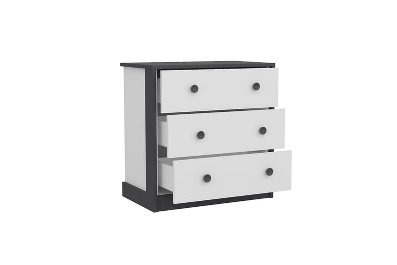 BERDEZ Konsollbord 72x74 cm Antracit/Vit - Möbler - Vardagsrum - Soffbord & vardagsrumsbord - Avlastningsbord & konsolbord