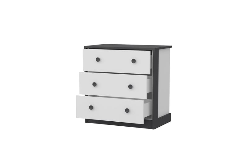 BERDEZ Konsollbord 72x74 cm Antracit/Vit - Möbler - Vardagsrum - Soffbord & vardagsrumsbord - Avlastningsbord & konsolbord