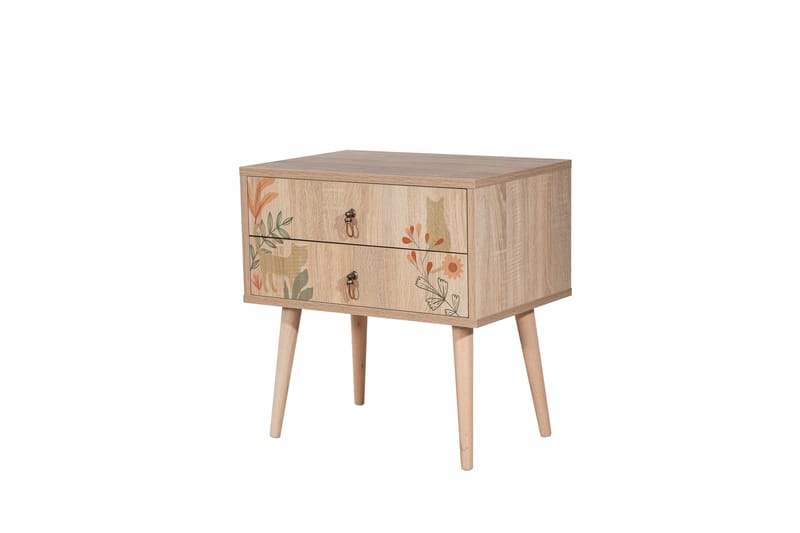 BERTOARIA Sängbord 60x40 cm Brun - Möbler - Sovrum - Sängbord