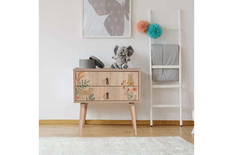 BERTOARIA Sängbord 60x40 cm Brun - Möbler - Sovrum - Sängbord