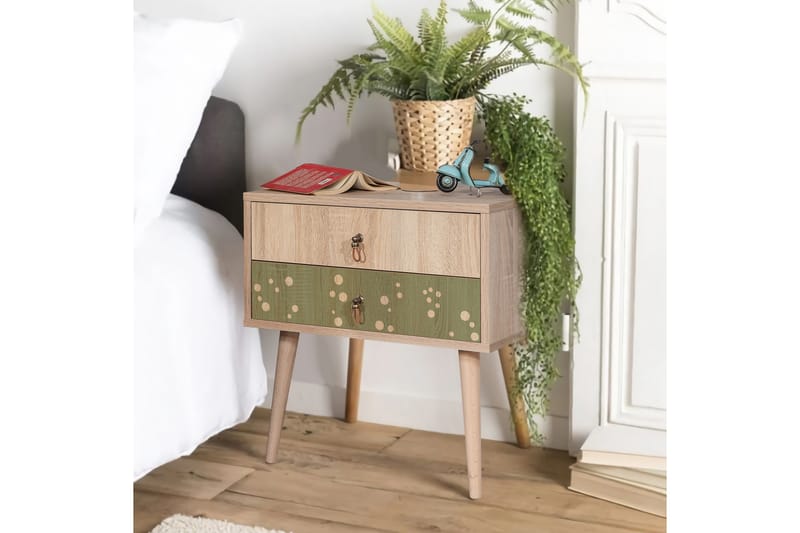 BERTOARIA Sängbord 60x40 cm Brun - Möbler - Sovrum - Sängbord