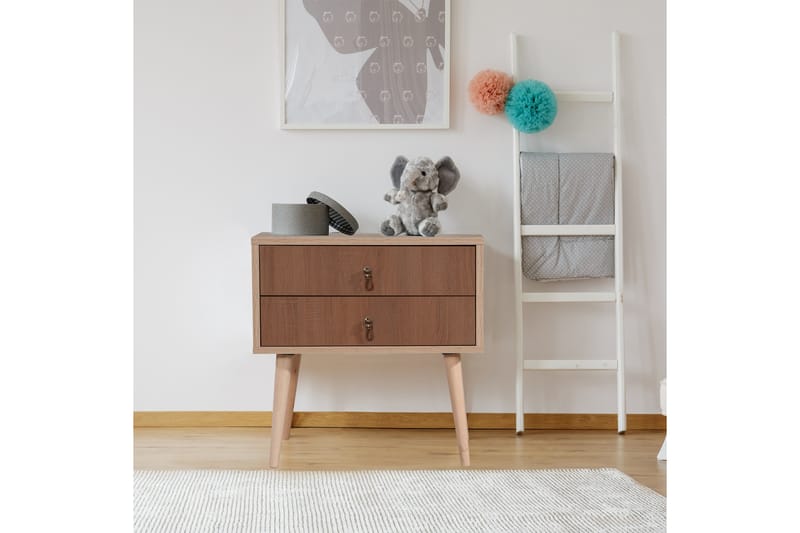 BERTOARIA Sängbord 60x40 cm Brun - Möbler - Sovrum - Sängbord