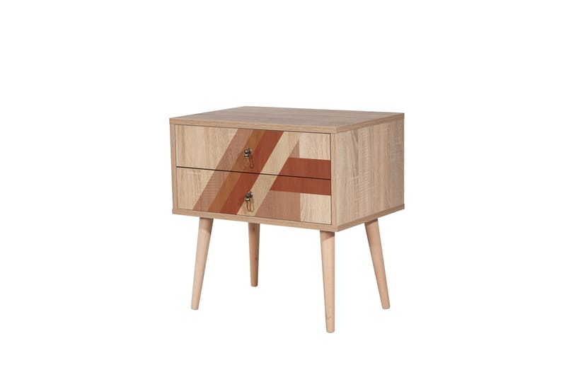 BERTOARIA Sängbord 60x40 cm Brun - Möbler - Sovrum - Sängbord
