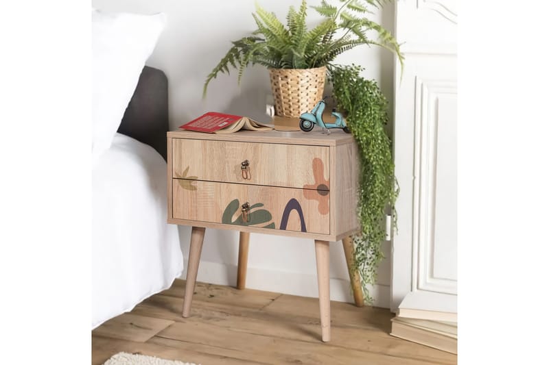 BERTOARIA Sängbord 60x40 cm Brun - Möbler - Sovrum - Sängbord