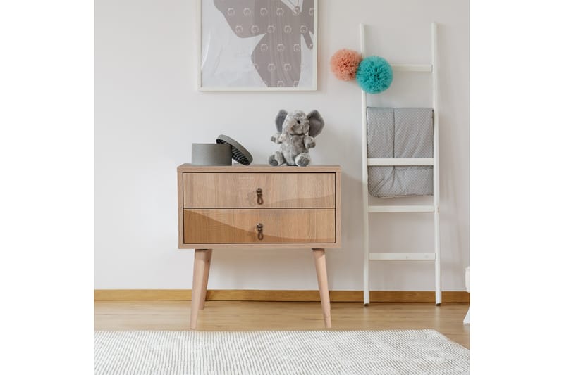 BERTOARIA Sängbord 60x40 cm Brun - Möbler - Sovrum - Sängbord