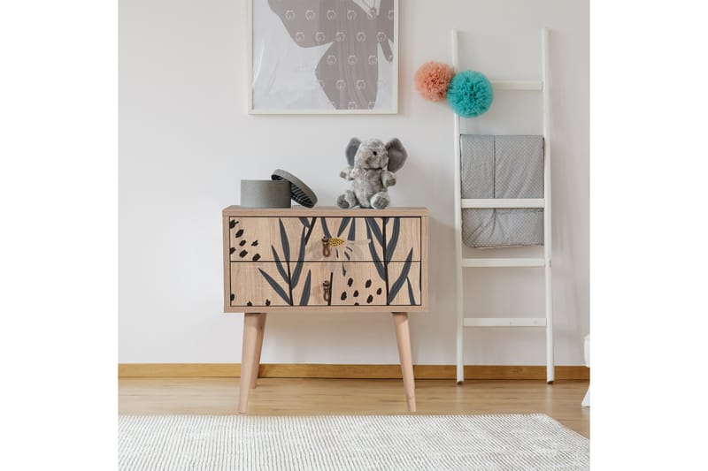 BERTOARIA Sängbord 60x40 cm Brun - Möbler - Sovrum - Sängbord
