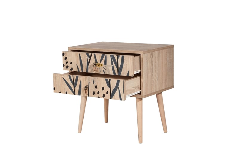 BERTOARIA Sängbord 60x40 cm Brun - Möbler - Sovrum - Sängbord