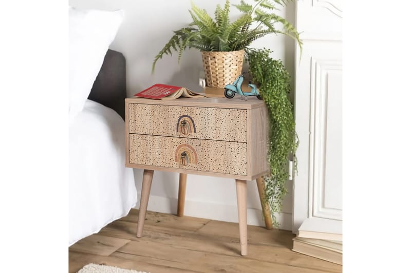 BERTOARIA Sängbord 60x40 cm Brun - Möbler - Sovrum - Sängbord