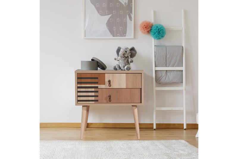 BERTOARIA Sängbord 60x40 cm Brun - Möbler - Sovrum - Sängbord
