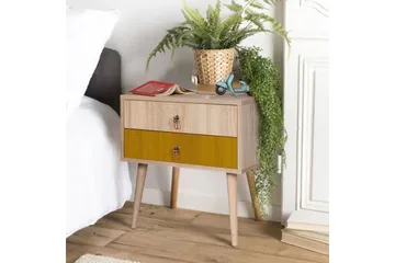 Bertoaria Sängbord 60x40 cm Brun - Hanah Home - Möbler - Sovrum - Sängbord