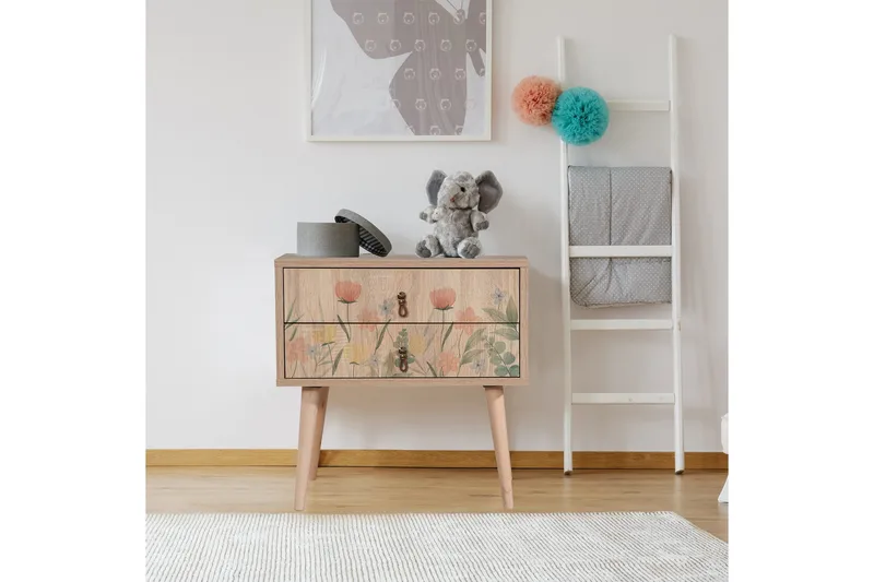 Bertoaria Sängbord 60x40 cm Brun - Hanah Home - Möbler - Sovrum - Sängbord