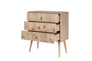 Bertoaria Sängbord 80x40 cm Brun - Hanah Home - Förvaring - Förvaringsmöbler - Byrå
