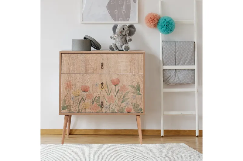 Bertoaria Sängbord 80x40 cm Brun - Hanah Home - Möbler - Sovrum - Sängbord