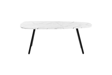 Biddle Ovalt Soffbord i Marmor - Vit|Svart - Möbler - Vardagsrum - Soffbord & vardagsrumsbord - Soffbord