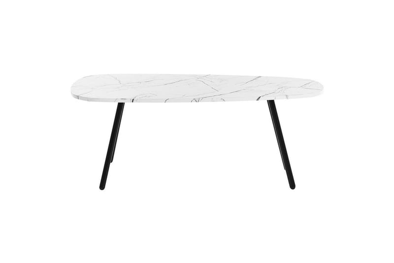 Biddle Ovalt Soffbord i Marmor - Vit|Svart - Möbler - Vardagsrum - Soffbord & vardagsrumsbord - Soffbord