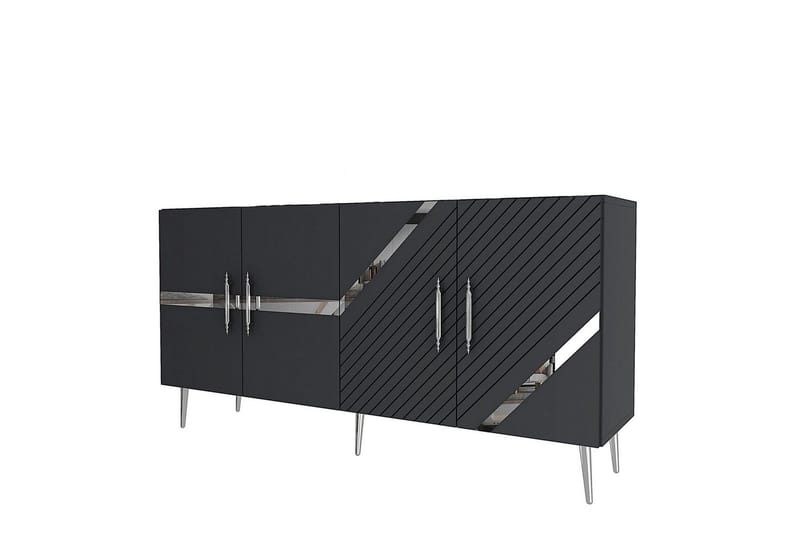 Bielany Konsollbord 150 cm - Grafitgrå/Silver - Möbler - Vardagsrum - Soffbord & vardagsrumsbord - Avlastningsbord & konsolbord