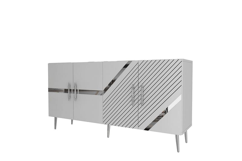 Bielany Konsollbord 150 cm - Vit/Silver - Möbler - Vardagsrum - Soffbord & vardagsrumsbord - Avlastningsbord & konsolbord