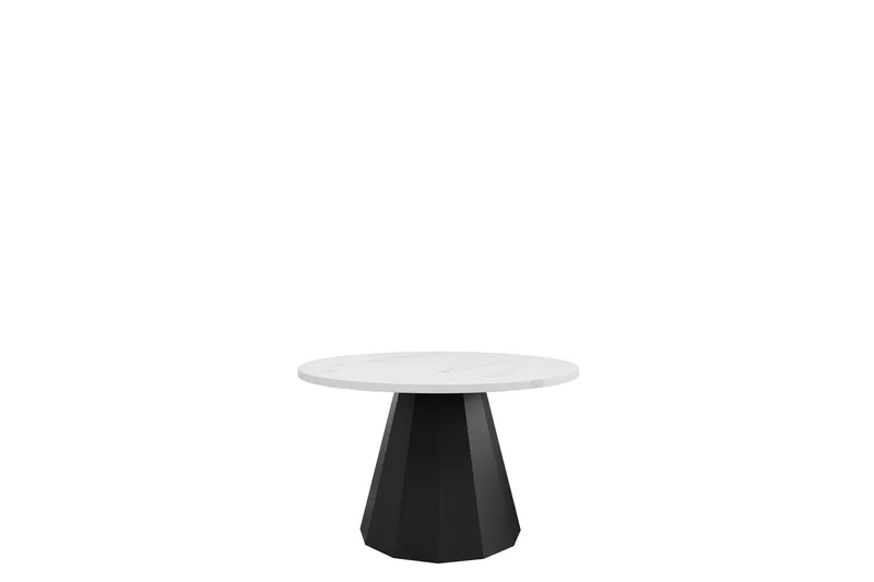 Bilten Soffbord 75 cm, Svart/Vit