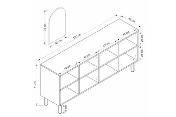 Bingdi Konsollbord 180 cm - Vit - Möbler - Vardagsrum - Soffbord & vardagsrumsbord - Avlastningsbord & konsolbord