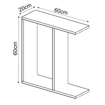 Bingdi Sidobord 60x60x60 cm - Vit - Möbler - Vardagsrum - Soffbord & vardagsrumsbord - Brickbord