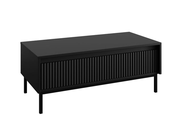 Bjurholm Rektangulärt Soffbord 100 cm med Lådor i Trä, Svart