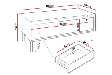 Bjurholm Soffbord 100 cm Vit - Möbler - Vardagsrum - Soffbord & vardagsrumsbord - Soffbord