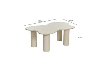 Bloomis Soffbord 110 cm - Cream - Möbler - Vardagsrum - Soffbord & vardagsrumsbord - Soffbord