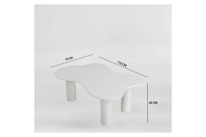 Bloomis Soffbord 110 cm - Vit - Möbler - Vardagsrum - Soffbord & vardagsrumsbord - Soffbord