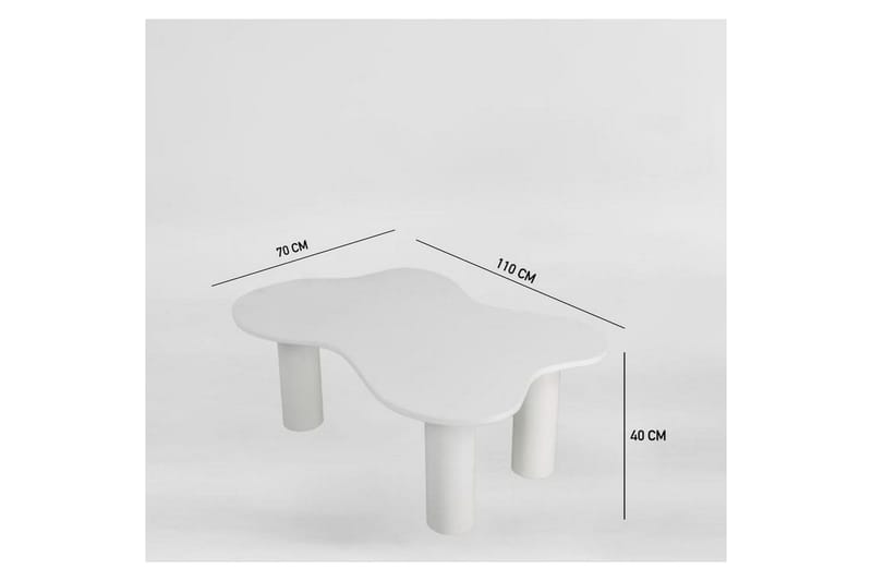 Bloomis Soffbord 110 cm - Vit - Möbler - Vardagsrum - Soffbord & vardagsrumsbord - Soffbord