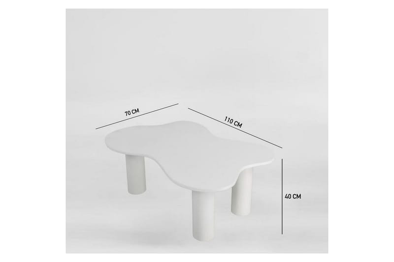 Bloomis Soffbord 110 cm - Vit - Möbler - Vardagsrum - Soffbord & vardagsrumsbord - Soffbord