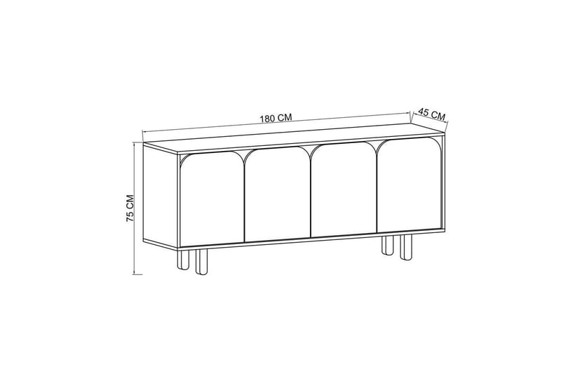Bohem Konsollbord 180x150 cm - Brun/Antracit - Möbler - Vardagsrum - Soffbord & vardagsrumsbord - Avlastningsbord & konsolbord
