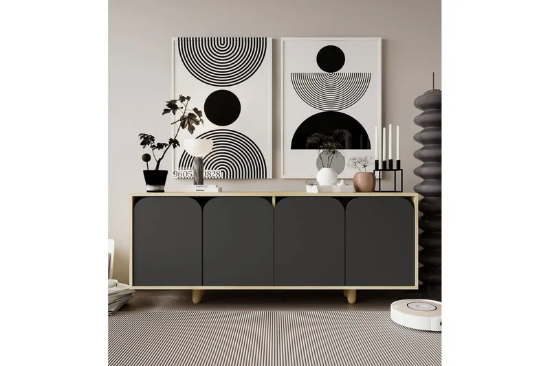 Bohem Konsollbord 180x150 cm - Brun/Antracit - Möbler - Vardagsrum - Soffbord & vardagsrumsbord - Avlastningsbord & konsolbord