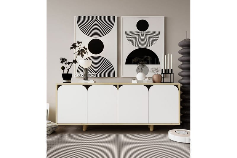 Bohem Konsollbord 180x180 cm - Brun/Vit - Möbler - Vardagsrum - Soffbord & vardagsrumsbord - Avlastningsbord & konsolbord