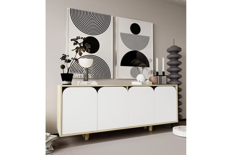 Bohem Konsollbord 180x180 cm - Brun/Vit - Möbler - Vardagsrum - Soffbord & vardagsrumsbord - Avlastningsbord & konsolbord