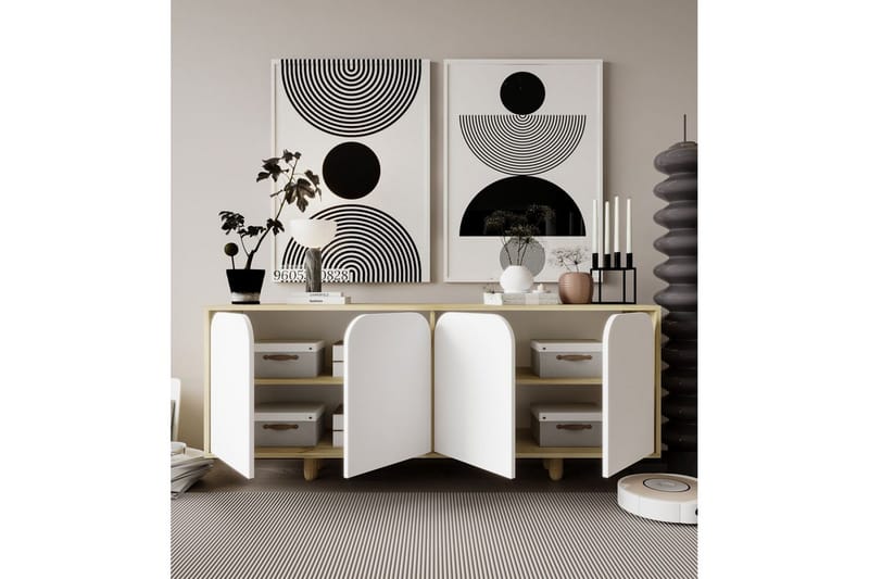 Bohem Konsollbord 180x180 cm - Brun/Vit - Möbler - Vardagsrum - Soffbord & vardagsrumsbord - Avlastningsbord & konsolbord