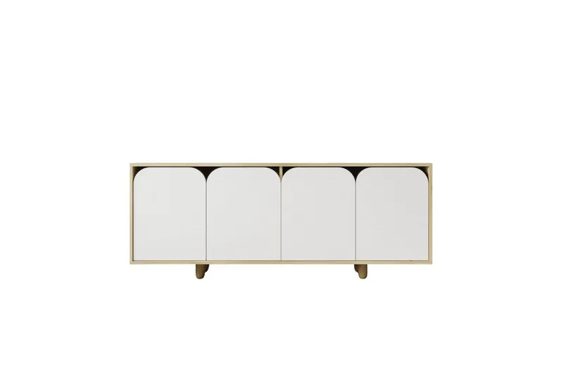 Bohem Konsollbord 180x180 cm, Brun/Vit