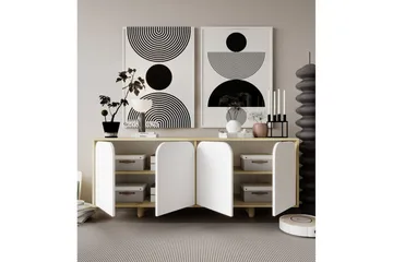 Bohem Konsollbord 180x180 cm - Brun/Vit - Möbler - Vardagsrum - Soffbord & vardagsrumsbord - Avlastningsbord & konsolbord