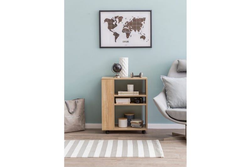 Bokhylla Wohnling mobil, modern och enkel med olika förvaringsfack Sonoma - Sonoma - Förvaring - Kontorsförvaring - Hurtsar