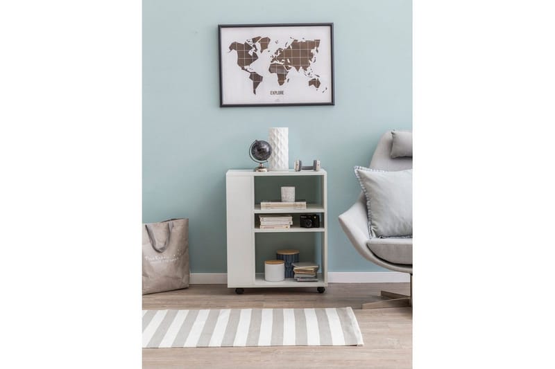 Bokhylla Wohnling mobil, modern och enkel med olika förvaringsfack Vit - Vit - Förvaring - Hyllor - Hyllplan & hyllkonsoler