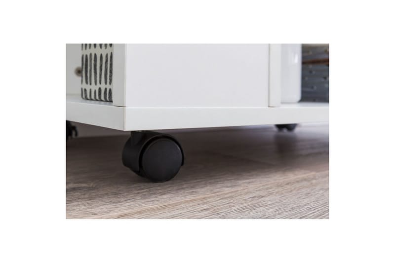 Bokhylla Wohnling mobil, modern och enkel med olika förvaringsfack Vit - Vit - Möbler - Vardagsrum - Soffbord & vardagsrumsbord - Avlastningsbord & konsolbord
