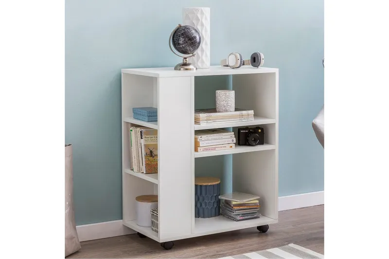 Bokhylla Wohnling mobil, modern och enkel med olika förvaringsfack Vit - Vit - Förvaring - Hyllor - Hyllplan & hyllkonsoler