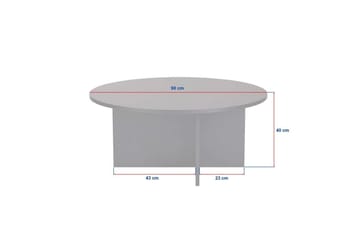 Boro Runt Soffbord 90 cm i Trä med Korsfot - Svart - Möbler - Vardagsrum - Soffbord & vardagsrumsbord - Soffbord