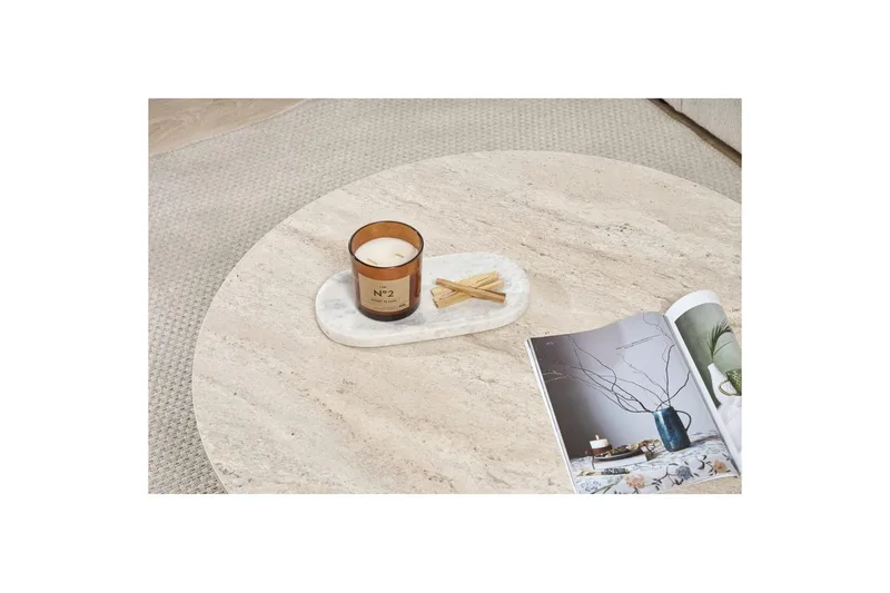 Boro Soffbord 90 cm - Beige - Möbler - Vardagsrum - Soffbord & vardagsrumsbord - Soffbord