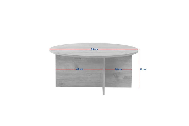 Boro Soffbord 90 cm - Beige - Möbler - Vardagsrum - Soffbord & vardagsrumsbord - Soffbord