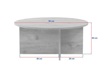 Boro Soffbord 90x40x90 cm - Travertine och Walnut - Möbler - Vardagsrum - Soffbord & vardagsrumsbord - Soffbord