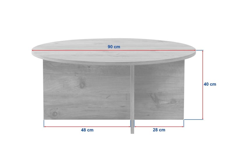 Boro Soffbord 90x40x90 cm - Travertine och Walnut - Möbler - Vardagsrum - Soffbord & vardagsrumsbord - Soffbord
