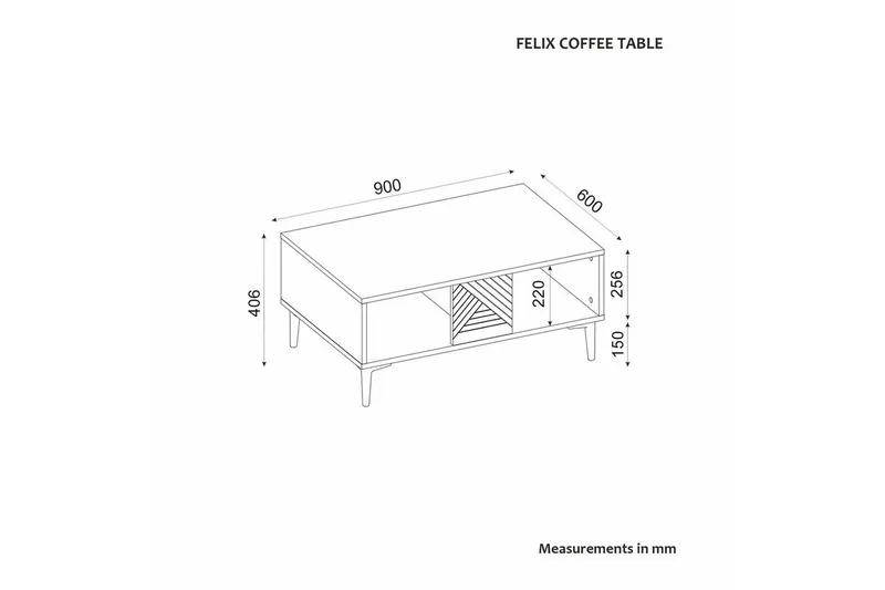 Botswana Soffbord 90 cm - Vit - Möbler - Vardagsrum - Soffbord & vardagsrumsbord - Soffbord
